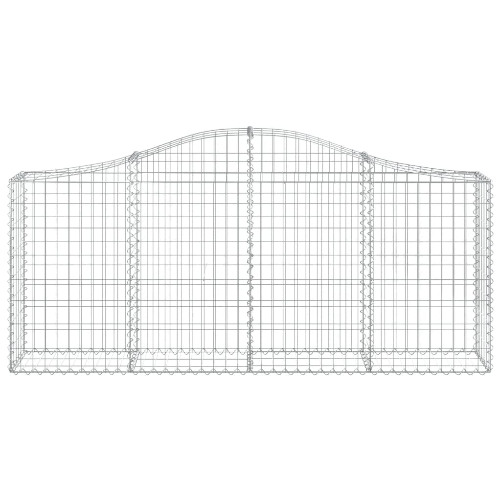 Cestos gabião arqueados 12pcs 200x30x80/100cm ferro galvanizado