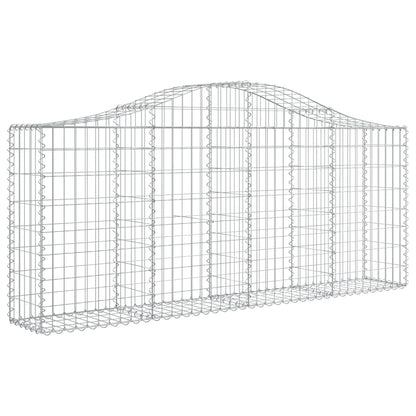 Cestos gabião arqueados 13pcs 200x30x80/100cm ferro galvanizado