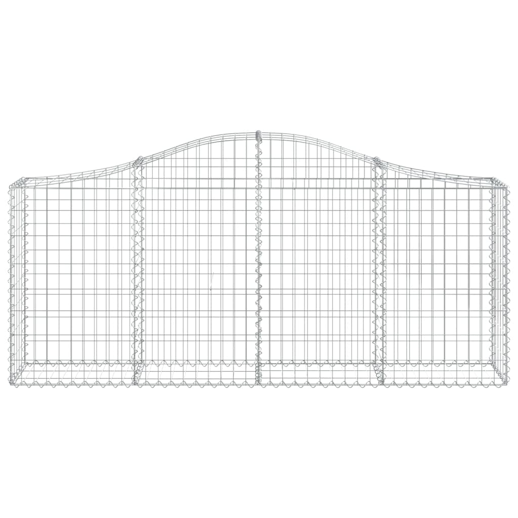 Cestos gabião arqueados 13pcs 200x30x80/100cm ferro galvanizado