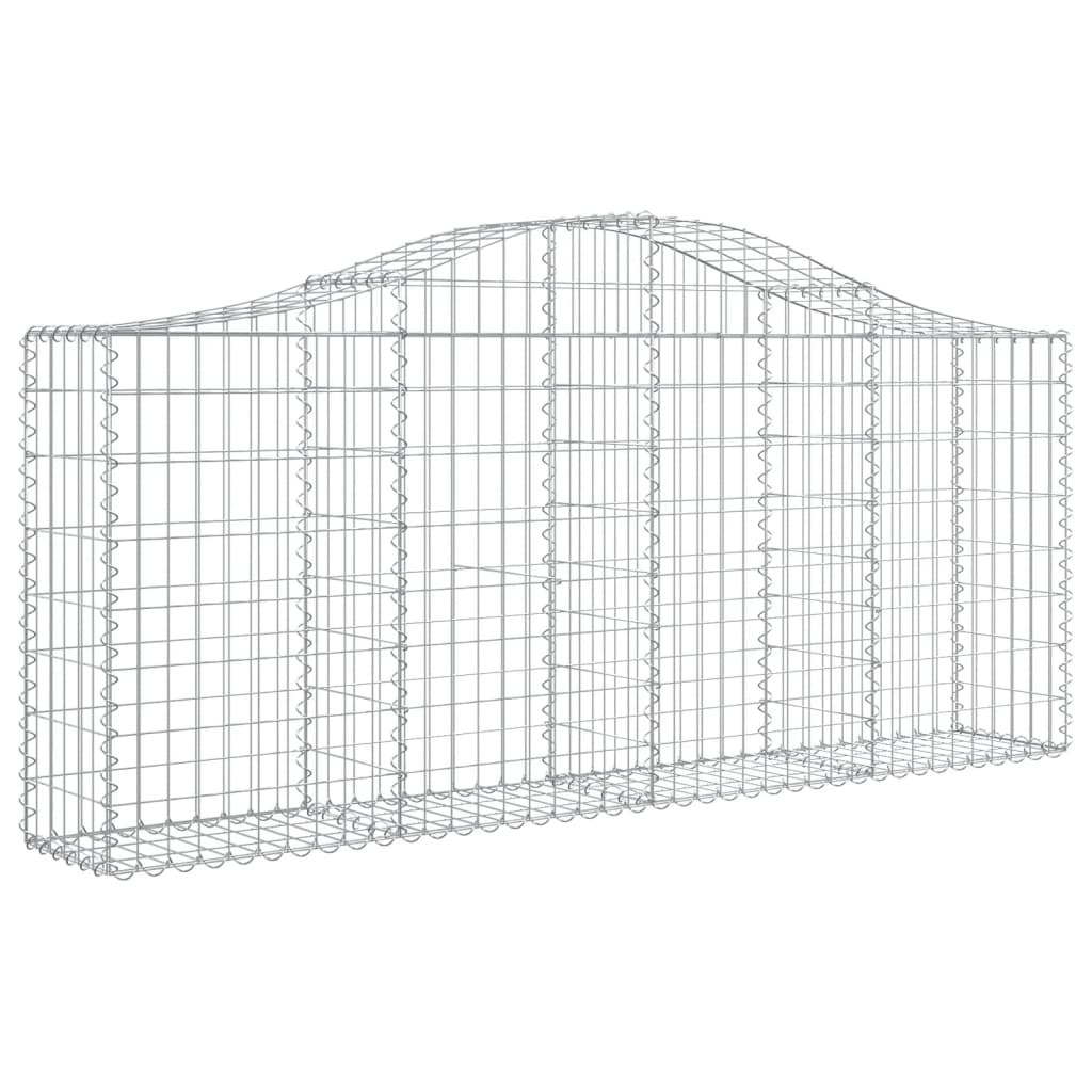 Cestos gabião arqueados 25pcs 200x30x80/100cm ferro galvanizado