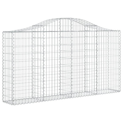 Cestos gabião arqueados 2pcs 200x30x100/120cm ferro galvanizado