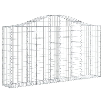 Cestos gabião arqueados 3pcs 200x30x100/120cm ferro galvanizado