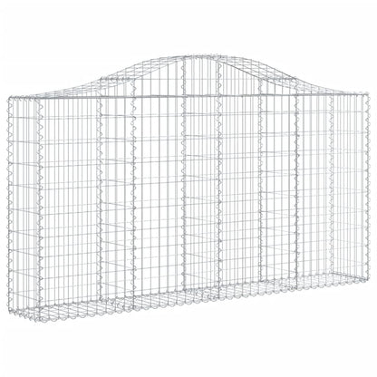 Cestos gabião arqueados 4pcs 200x30x100/120cm ferro galvanizado