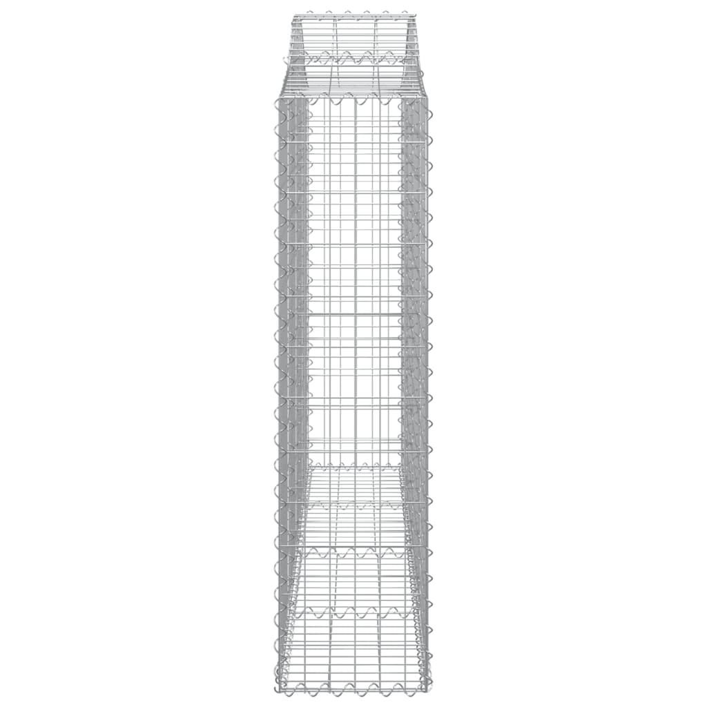 Cestos gabião arqueados 2pcs 200x30x120/140cm ferro galvanizado