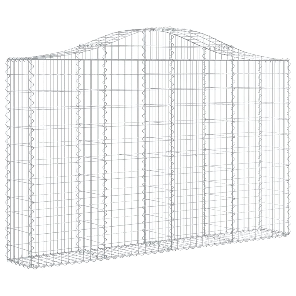 Cestos gabião arqueados 4pcs 200x30x120/140cm ferro galvanizado