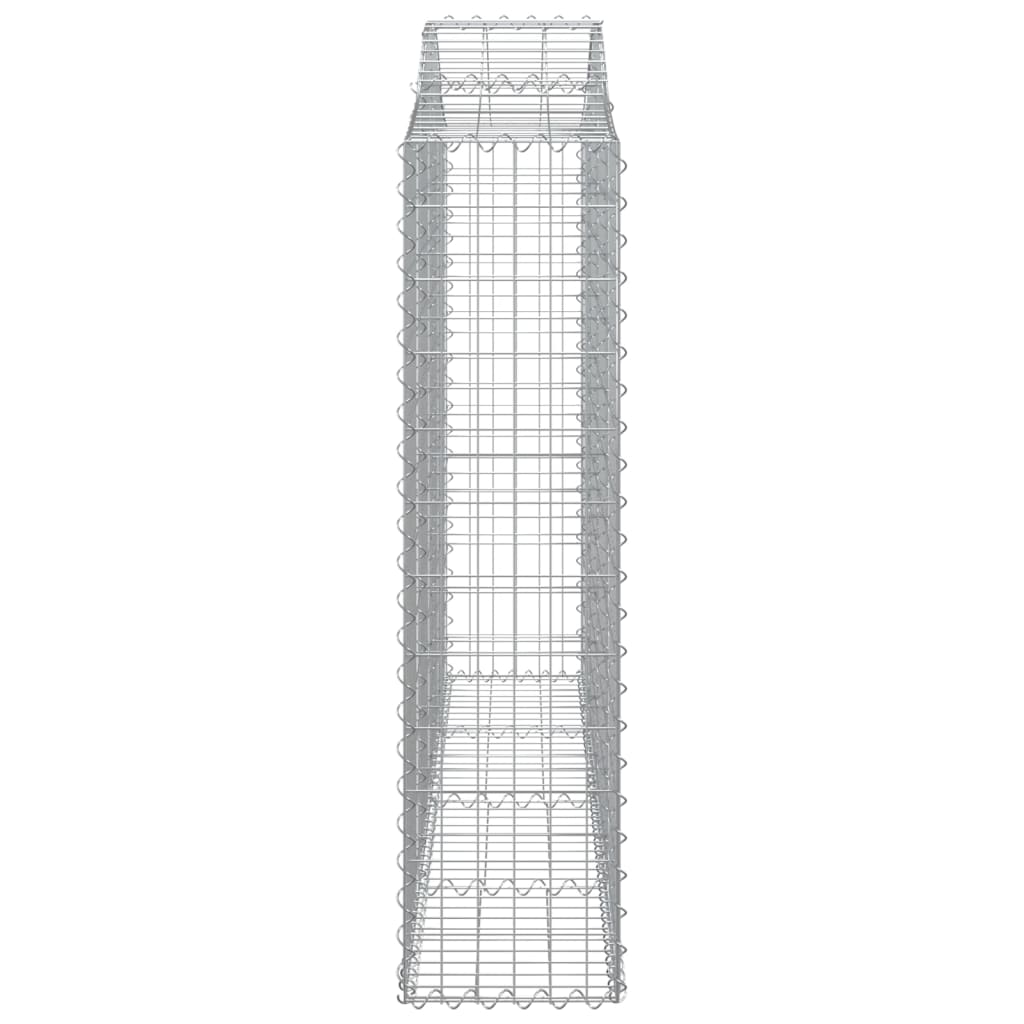 Cestos gabião arqueados 4pcs 200x30x120/140cm ferro galvanizado