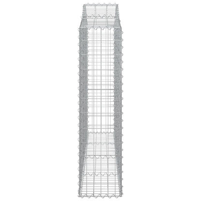 Cestos gabião arqueados 4pcs 200x30x120/140cm ferro galvanizado