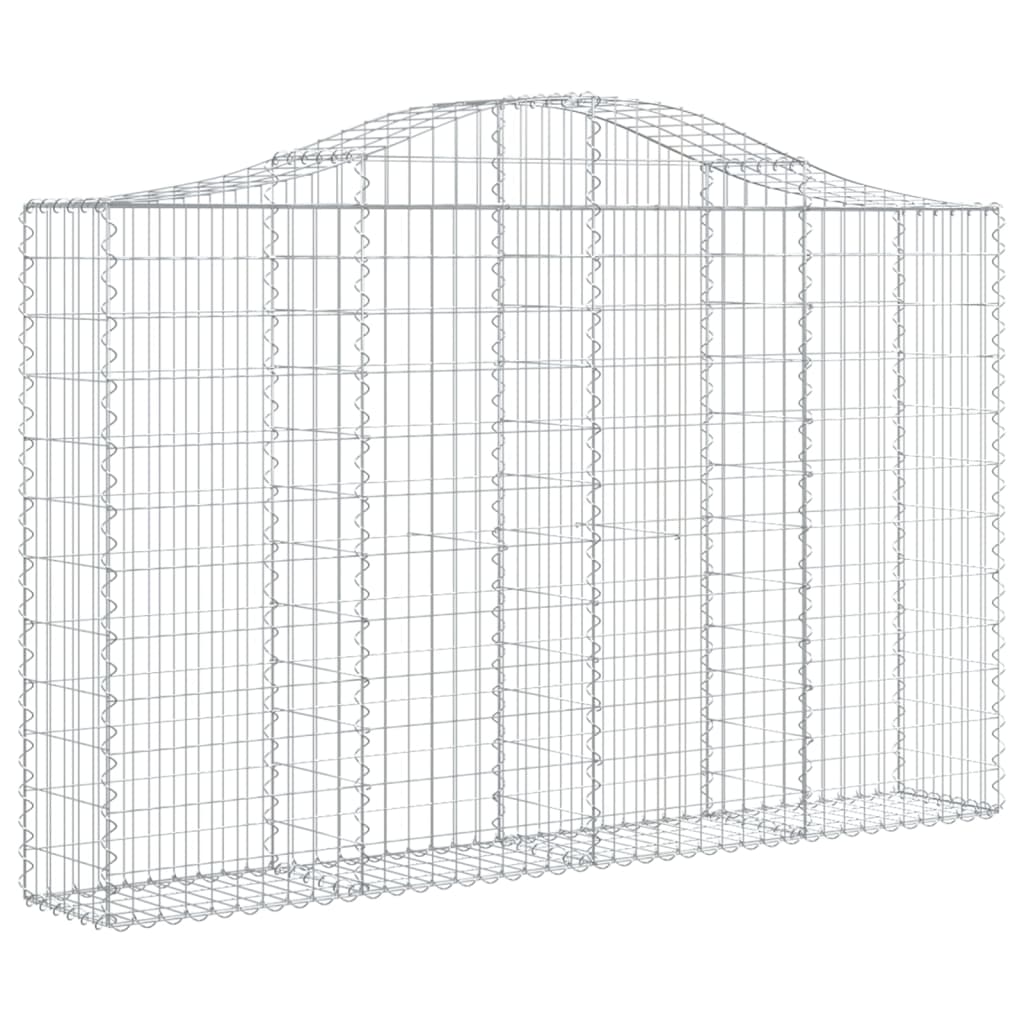 Cestos gabião arqueados 6pcs 200x30x120/140cm ferro galvanizado