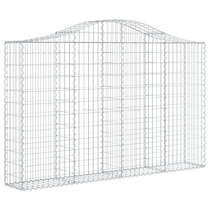 Cestos gabião arqueados 6pcs 200x30x120/140cm ferro galvanizado