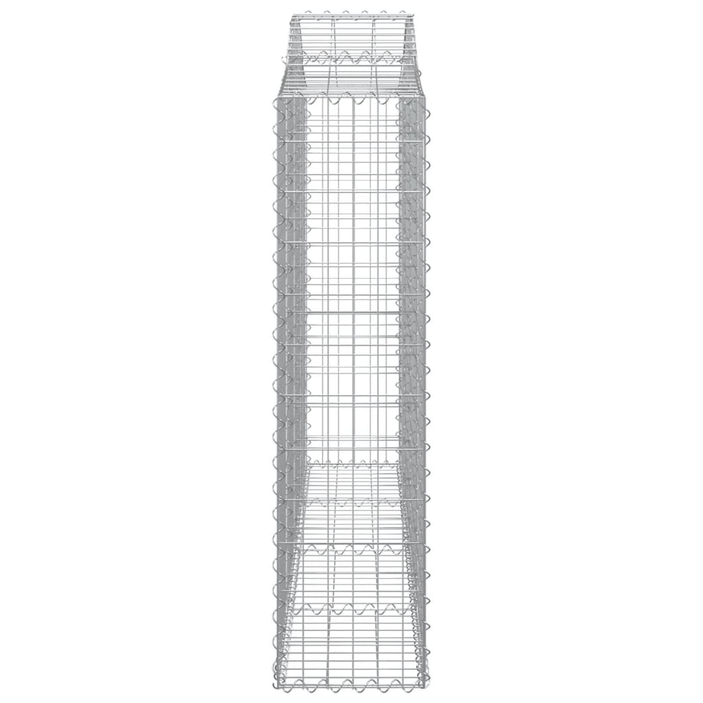 Cestos gabião arqueados 8pcs 200x30x120/140cm ferro galvanizado