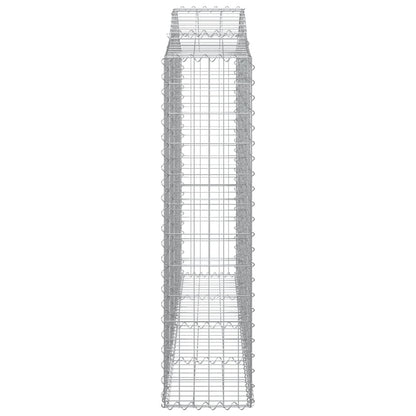 Cestos gabião arqueados 8pcs 200x30x120/140cm ferro galvanizado