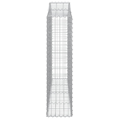 Cestos gabião arqueados 14 pcs 200x30x120/140 ferro galvanizado