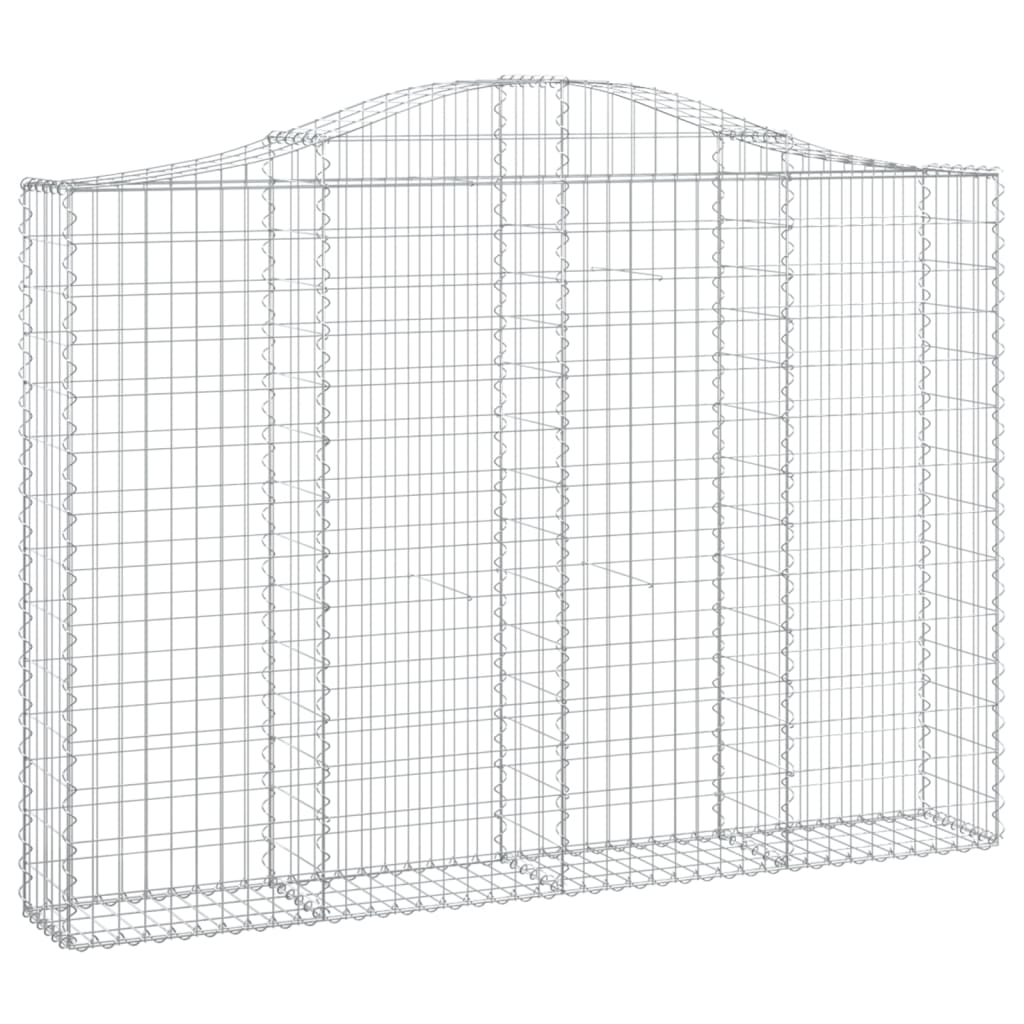 Cestos gabião arqueados 3pcs 200x30x140/160cm ferro galvanizado