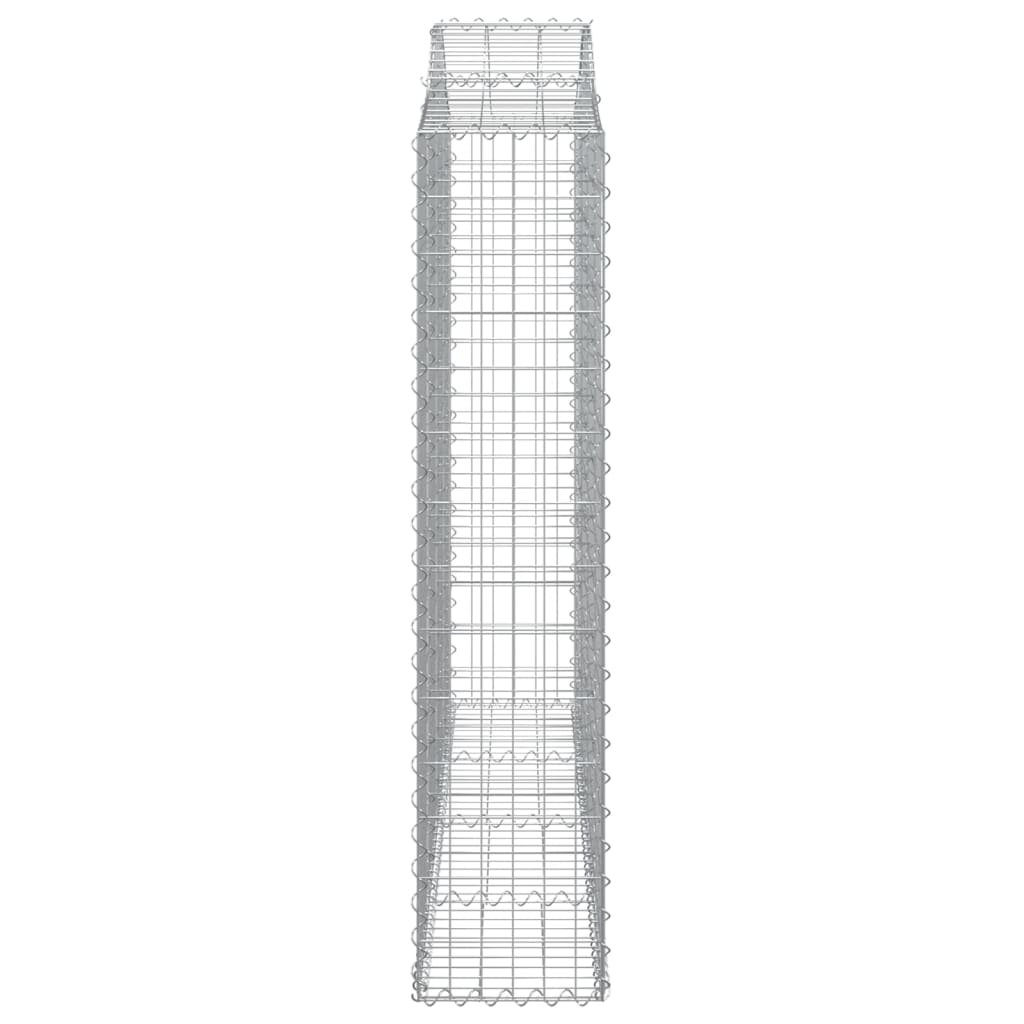 Cestos gabião arqueados 3pcs 200x30x140/160cm ferro galvanizado