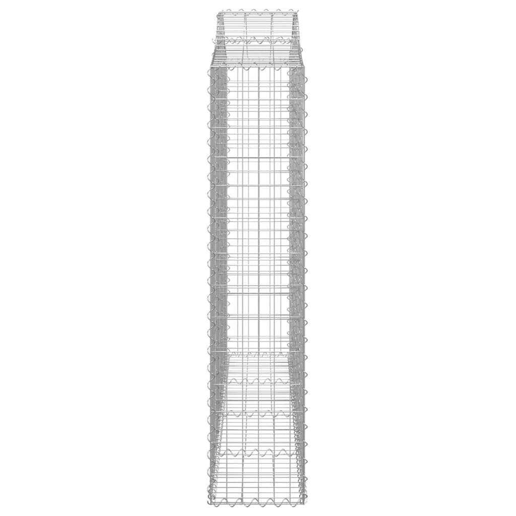 Cestos gabião arqueados 6pcs 200x30x140/160cm ferro galvanizado