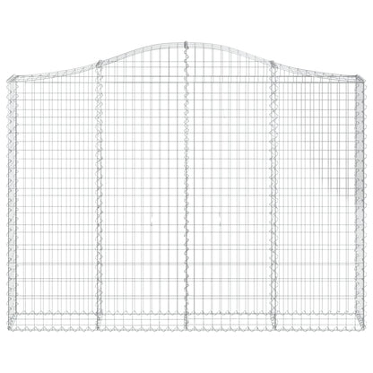 Cestos gabião arqueados 10 pcs 200x30x140/160 ferro galvanizado