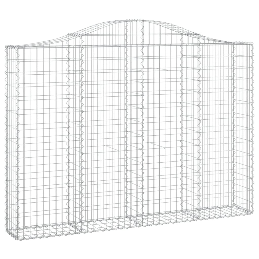 Cestos gabião arqueados 12 pcs 200x30x140/160 ferro galvanizado