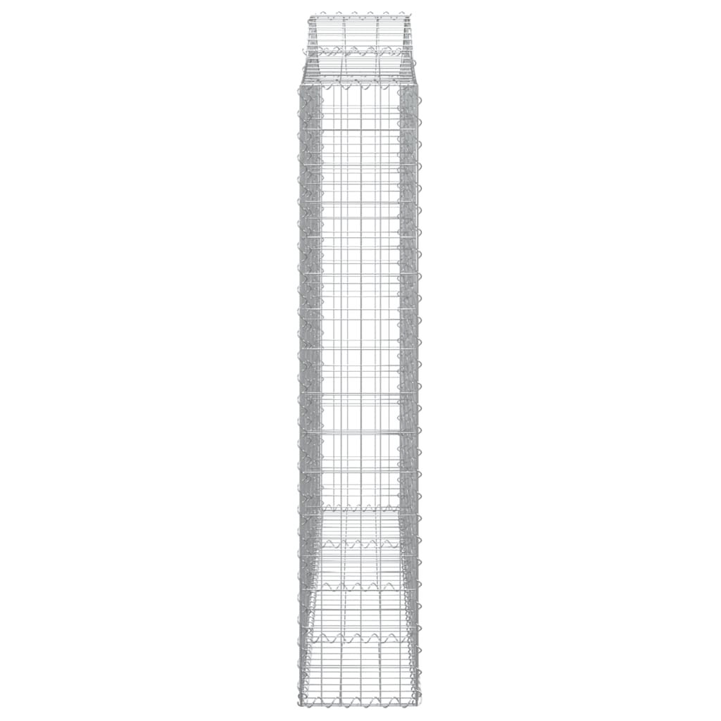 Cestos gabião arqueados 7pcs 200x30x160/180cm ferro galvanizado