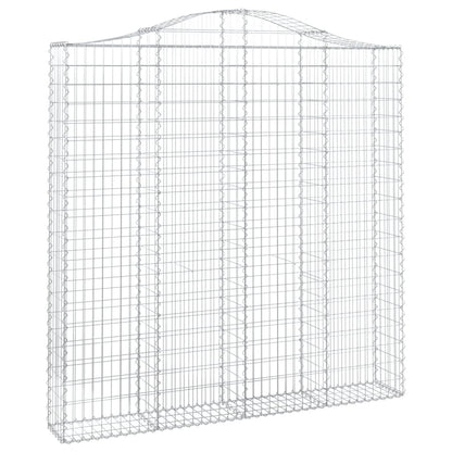 Cestos gabião arqueados 4pcs 200x30x200/220cm ferro galvanizado