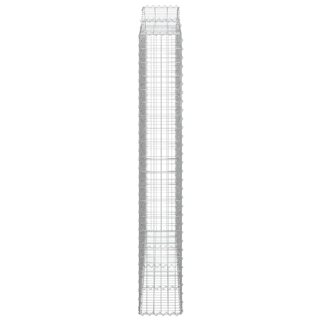 Cestos gabião arqueados 4pcs 200x30x200/220cm ferro galvanizado