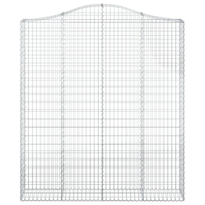 Cestos gabião arqueados 2pcs 200x30x220/240cm ferro galvanizado