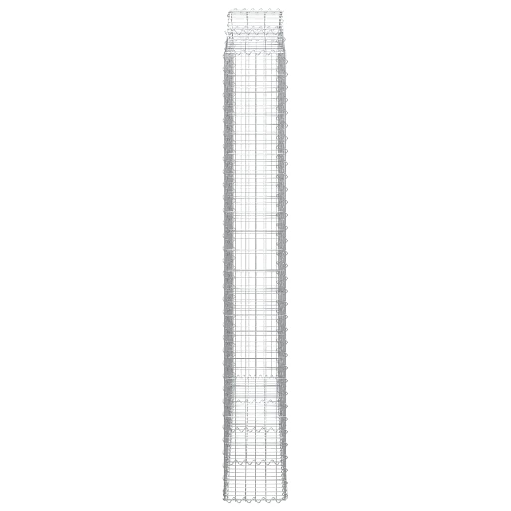 Cestos gabião arqueados 2pcs 200x30x220/240cm ferro galvanizado