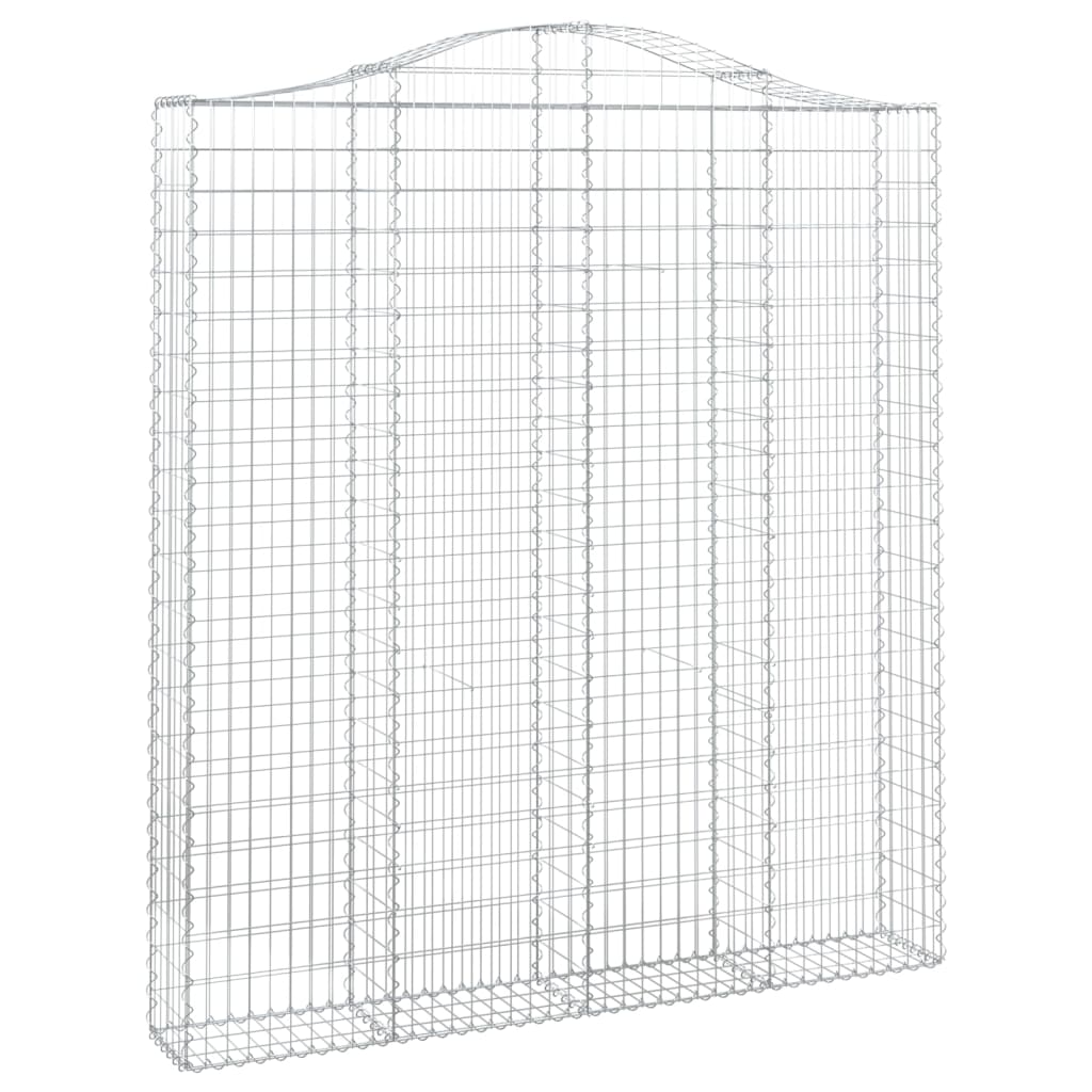 Cestos gabião arqueados 6pcs 200x30x220/240cm ferro galvanizado