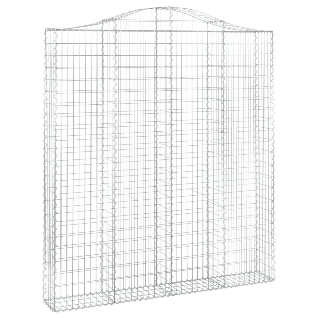 Cestos gabião arqueados 8pcs 200x30x220/240cm ferro galvanizado