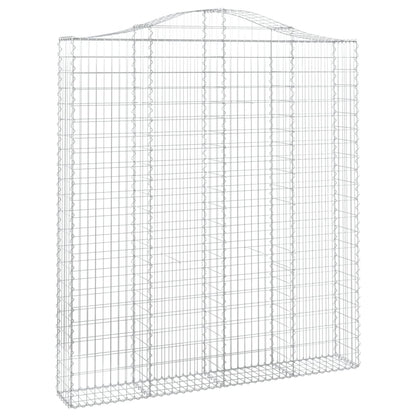 Cestos gabião arqueados 8pcs 200x30x220/240cm ferro galvanizado