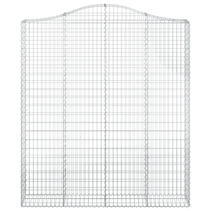 Cestos gabião arqueados 8pcs 200x30x220/240cm ferro galvanizado