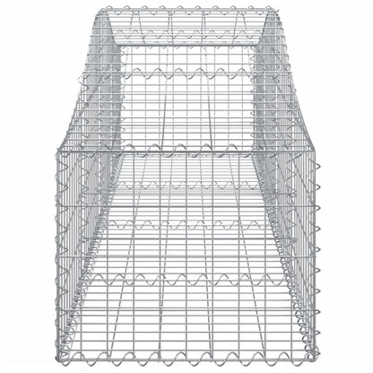 Cestos gabião arqueados 2 pcs 200x50x40/60 cm ferro galvanizado