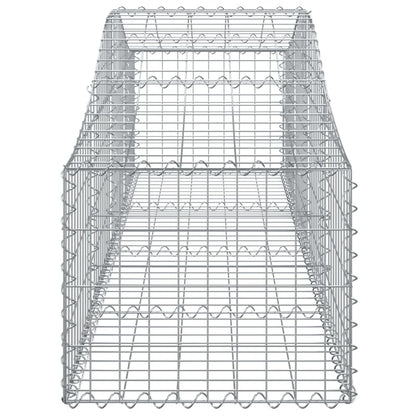 Cestos gabião arqueados 4 pcs 200x50x40/60 cm ferro galvanizado