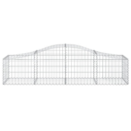 Cestos gabião arqueados 6 pcs 200x50x40/60 cm ferro galvanizado