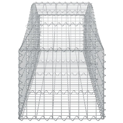 Cestos gabião arqueados 6 pcs 200x50x40/60 cm ferro galvanizado