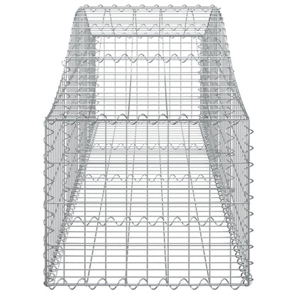 Cestos gabião arqueados 7 pcs 200x50x40/60 cm ferro galvanizado