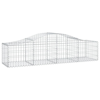 Cestos gabião arqueados 8 pcs 200x50x40/60 cm ferro galvanizado