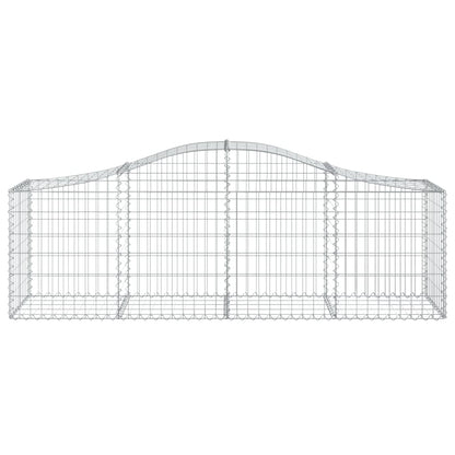 Cestos gabião arqueados 2 pcs 200x50x60/80 cm ferro galvanizado