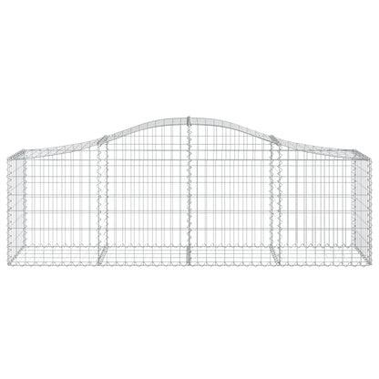 Cestos gabião arqueados 8 pcs 200x50x60/80 cm ferro galvanizado