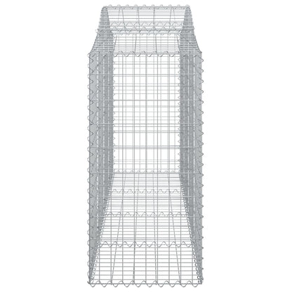 Cestos gabião arqueados 2pcs 200x50x100/120cm ferro galvanizado