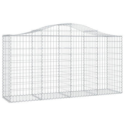 Cestos gabião arqueados 3pcs 200x50x100/120cm ferro galvanizado