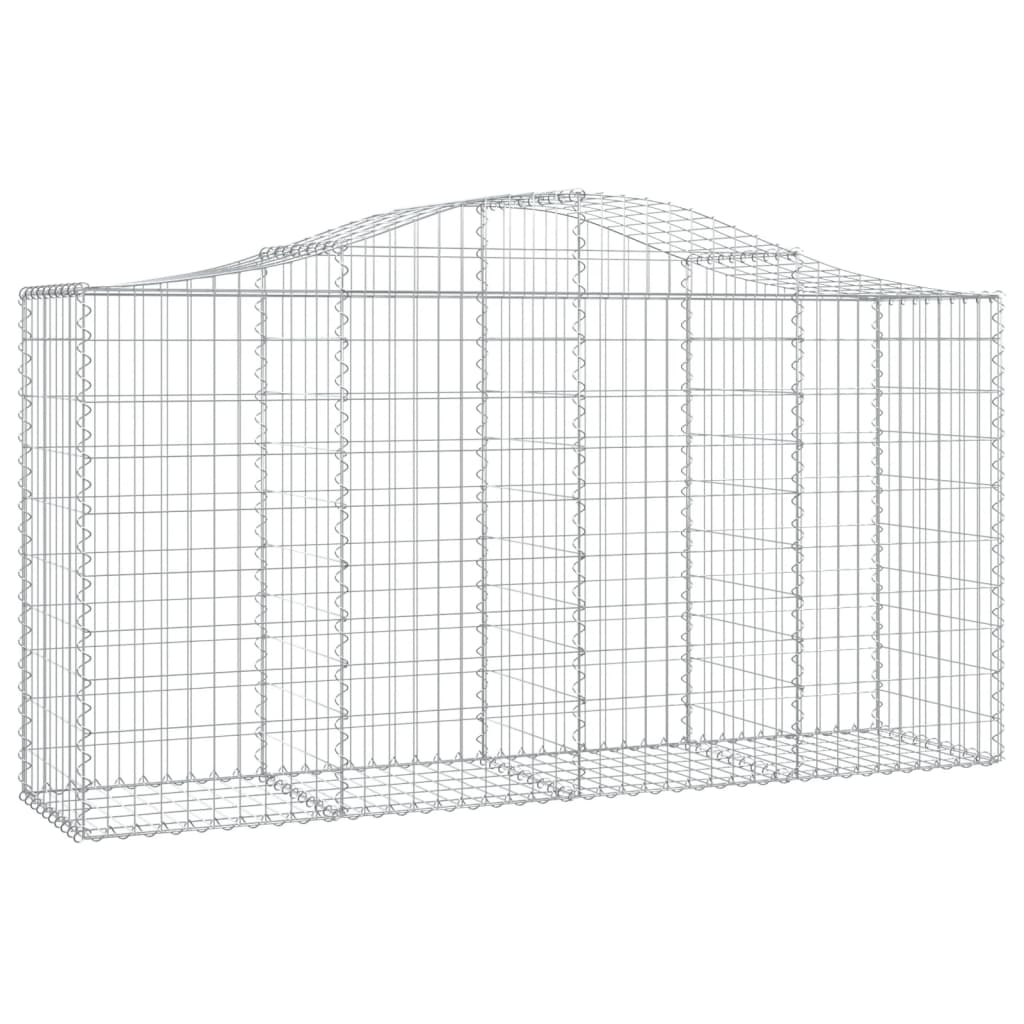 Cestos gabião arqueados 4pcs 200x50x100/120cm ferro galvanizado