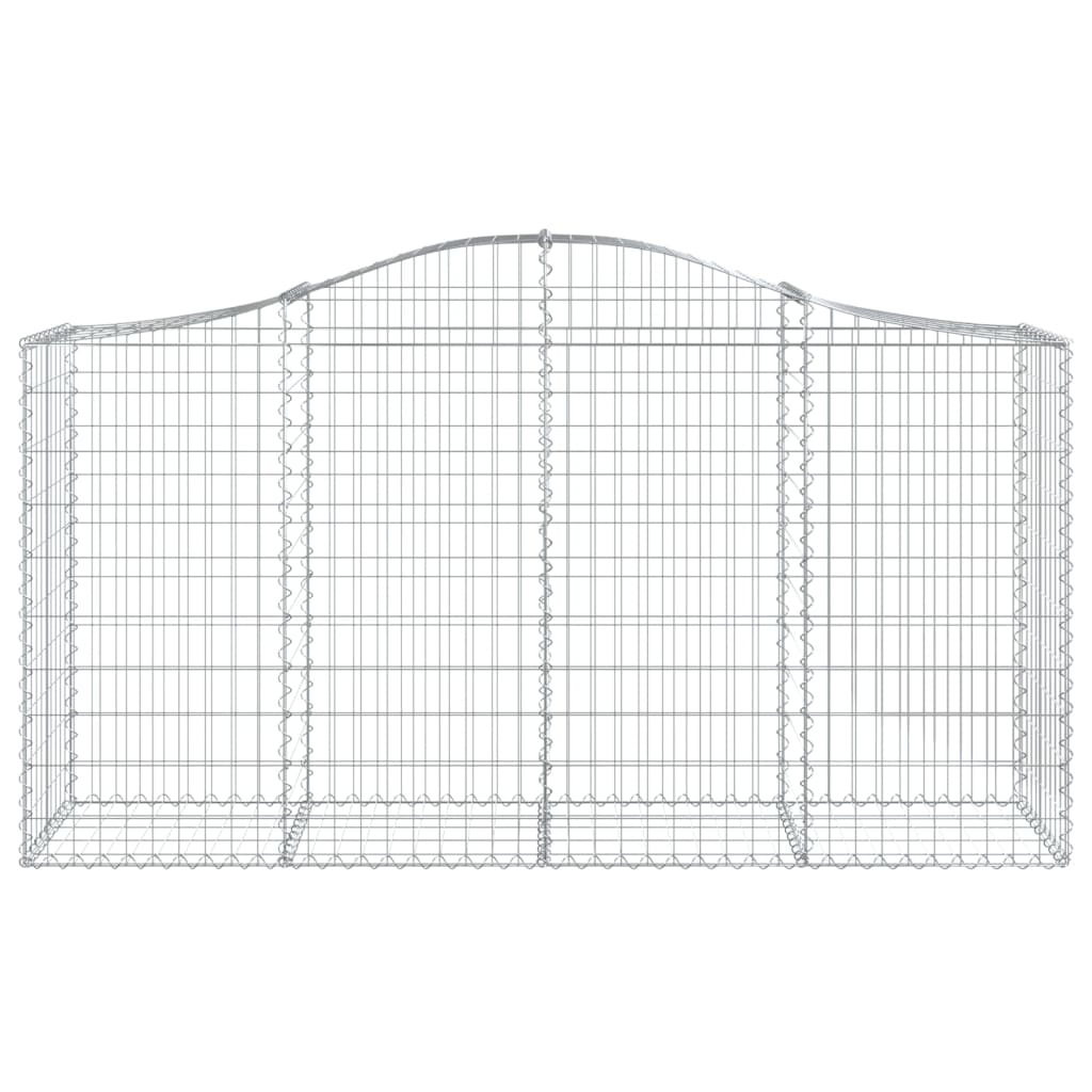 Cestos gabião arqueados 12 pcs 200x50x100/120 ferro galvanizado