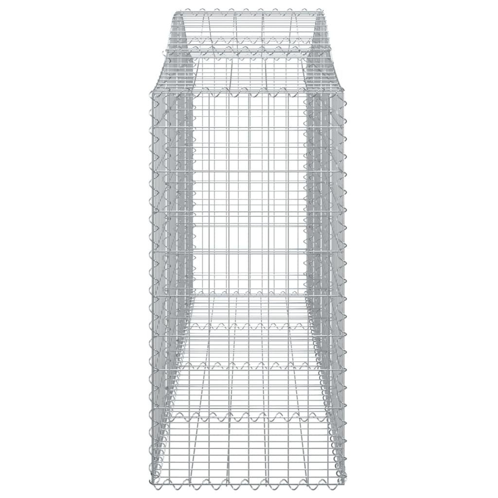 Cestos gabião arqueados 2pcs 200x50x120/140cm ferro galvanizado