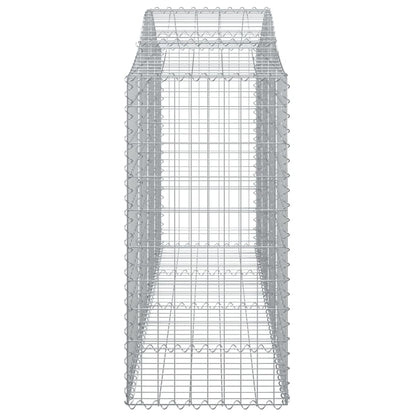 Cestos gabião arqueados 2pcs 200x50x120/140cm ferro galvanizado