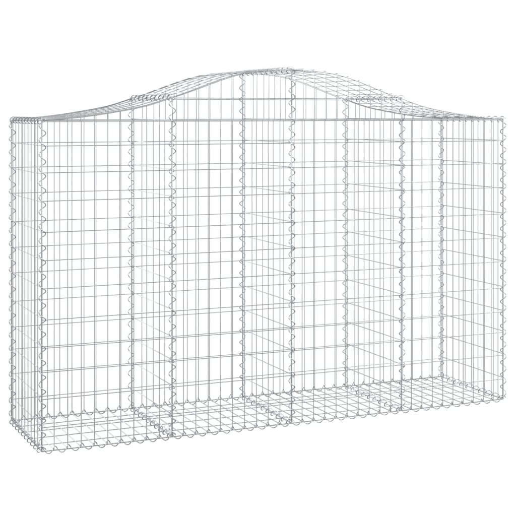 Cestos gabião arqueados 3pcs 200x50x120/140cm ferro galvanizado