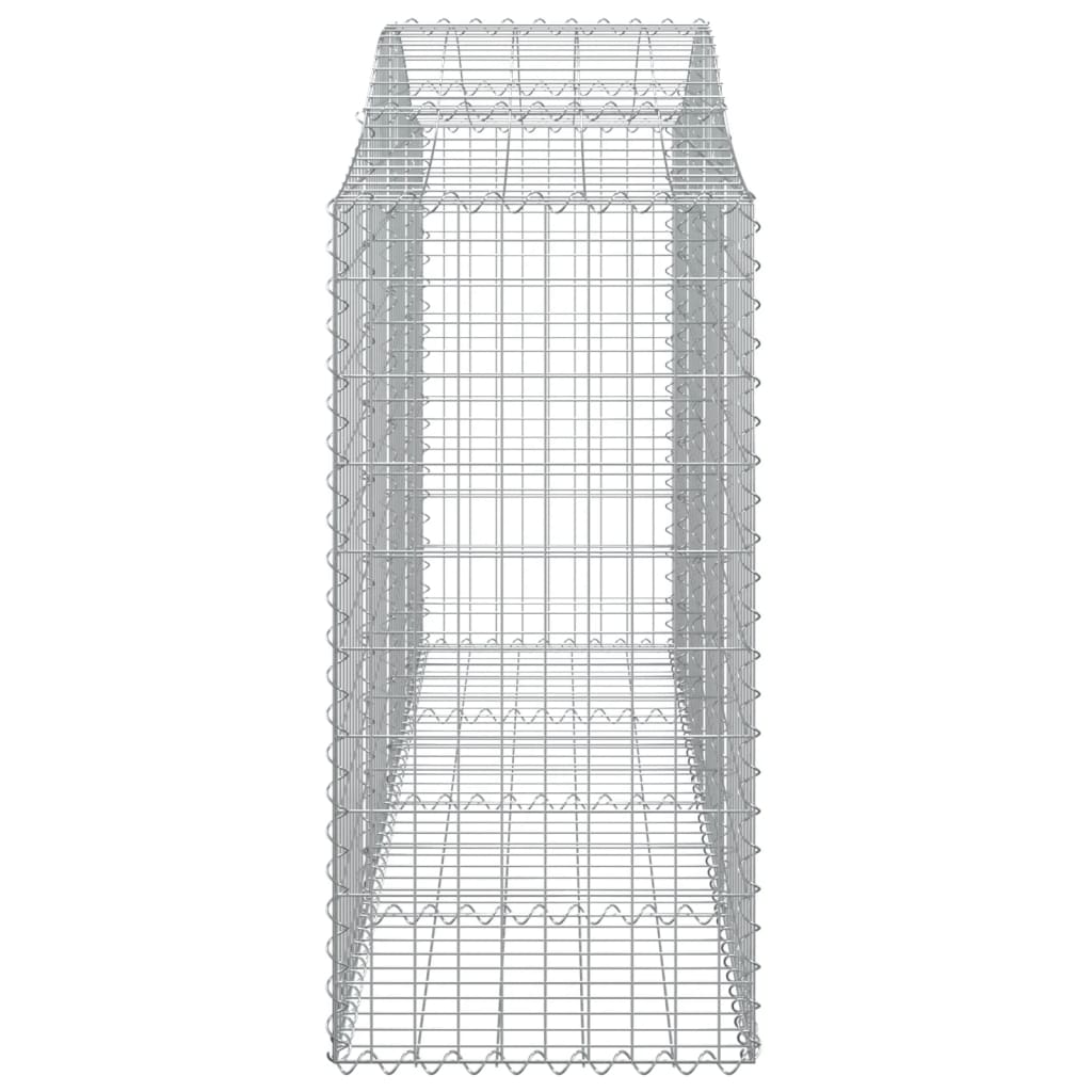 Cestos gabião arqueados 3pcs 200x50x120/140cm ferro galvanizado