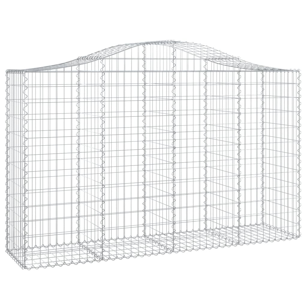 Cestos gabião arqueados 8pcs 200x50x120/140cm ferro galvanizado