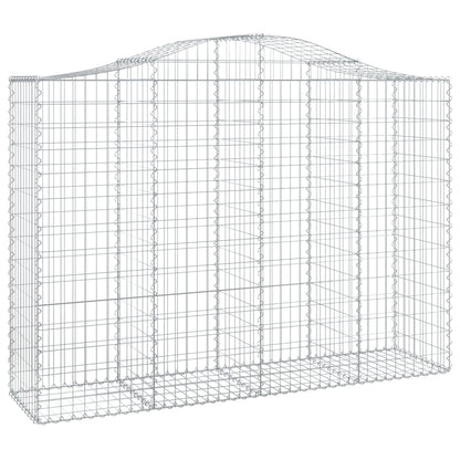 Cestos gabião arqueados 3pcs 200x50x140/160cm ferro galvanizado