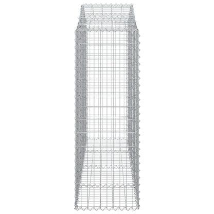 Cestos gabião arqueados 12 pcs 200x50x140/160 ferro galvanizado