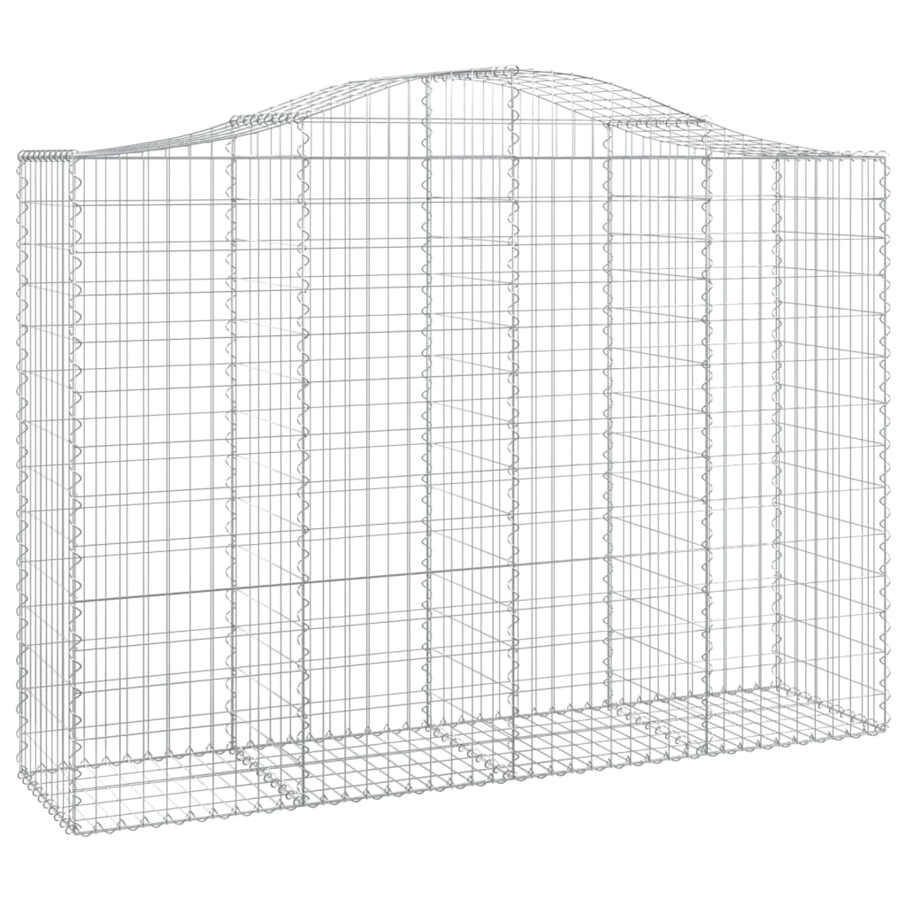 Cestos gabião arqueados 14 pcs 200x50x140/160 ferro galvanizado